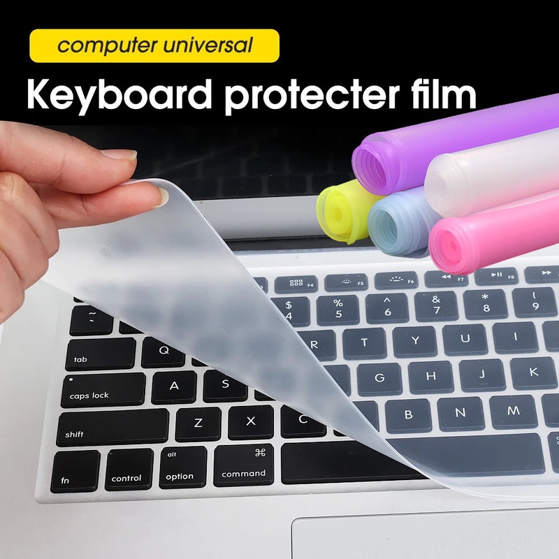 Miếng Dán Bảo Vệ Bàn Phím Laptop 15-17 inch Bằng Silicone Chống Thấm Nước Chống Bụi Nhiều Màu Tiện Dụng