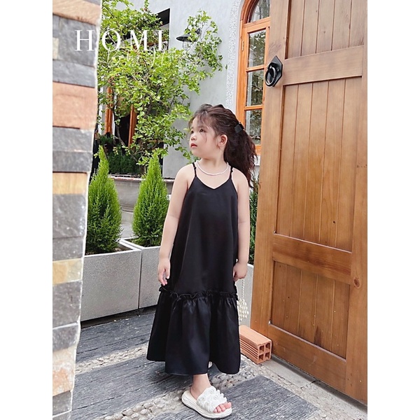 Váy công chúa cho bé gái Homi Baby House đầm cho bé mango đen cho bé dạo phố chụp hình