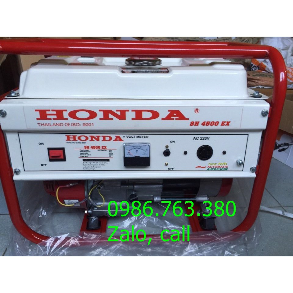 Xả kho hàng Máy Phát Điện Honda 3.5kw- SH4500 Chạy X.ăng Đề nổ hàng loại 1 tại Phú Thọ, Bắc Ninh, Hải Dương, Hưng Yên.