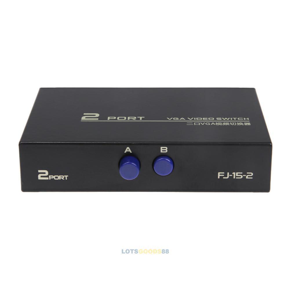 Bộ chia VGA 2 CPU Ra 1 Màn Hình FJGEAR FJ-15-2C (2 Port VGA Video Switch) FJGEAR