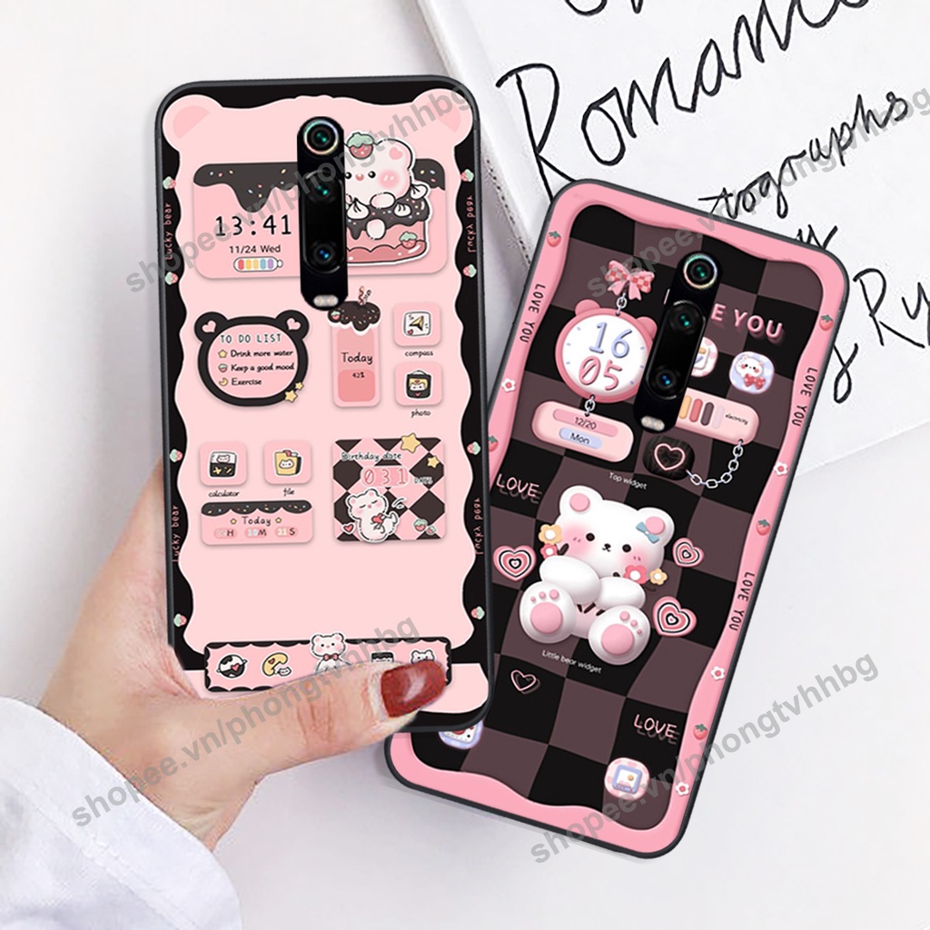 Ốp lưng Xiaomi Redmi K20 / K20 PRO / MI 9T / K30 / K30 5G gấu,thỏ trắng , đồng hồ dễ thương cute cực đẹp