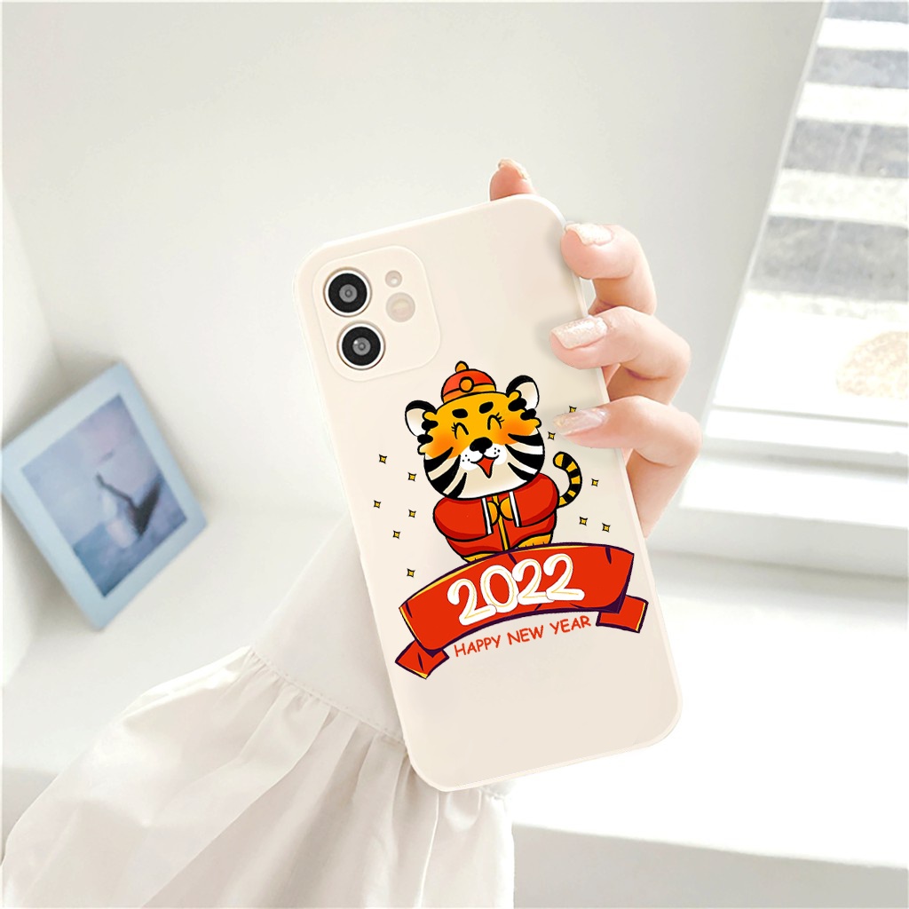Ốp lưng iphone TẾT Hổ may mắn cạnh vuông ỐP TẾT 2022 6/6plus/6s/6splus/7/7plus/8/8plus/x/xr/xs/11/12/pro/max/promax e123