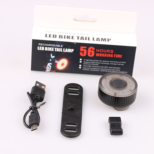 Đèn LED MOSOWORLD tròn gắn đuôi xe đạp có thể sạc USB chống thấm nước giúp cảnh báo an toàn khi đi xe