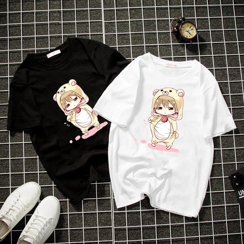 Áo thun unisex form rộng cô bé dễ thương Hàn Quốc vải dày mịn 2019T2017