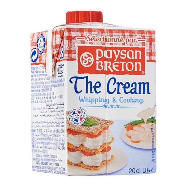 Kem sữa whipping cream - kem tươi bánh kem, cupcake, socola, foam milk, độ béo 36% Paysan 200ml