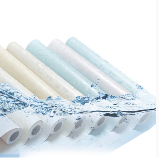Giấy dán tường 3D hoa văn nổi hiện đại sang trọng có keo sẵn Cuộn dài 10m
