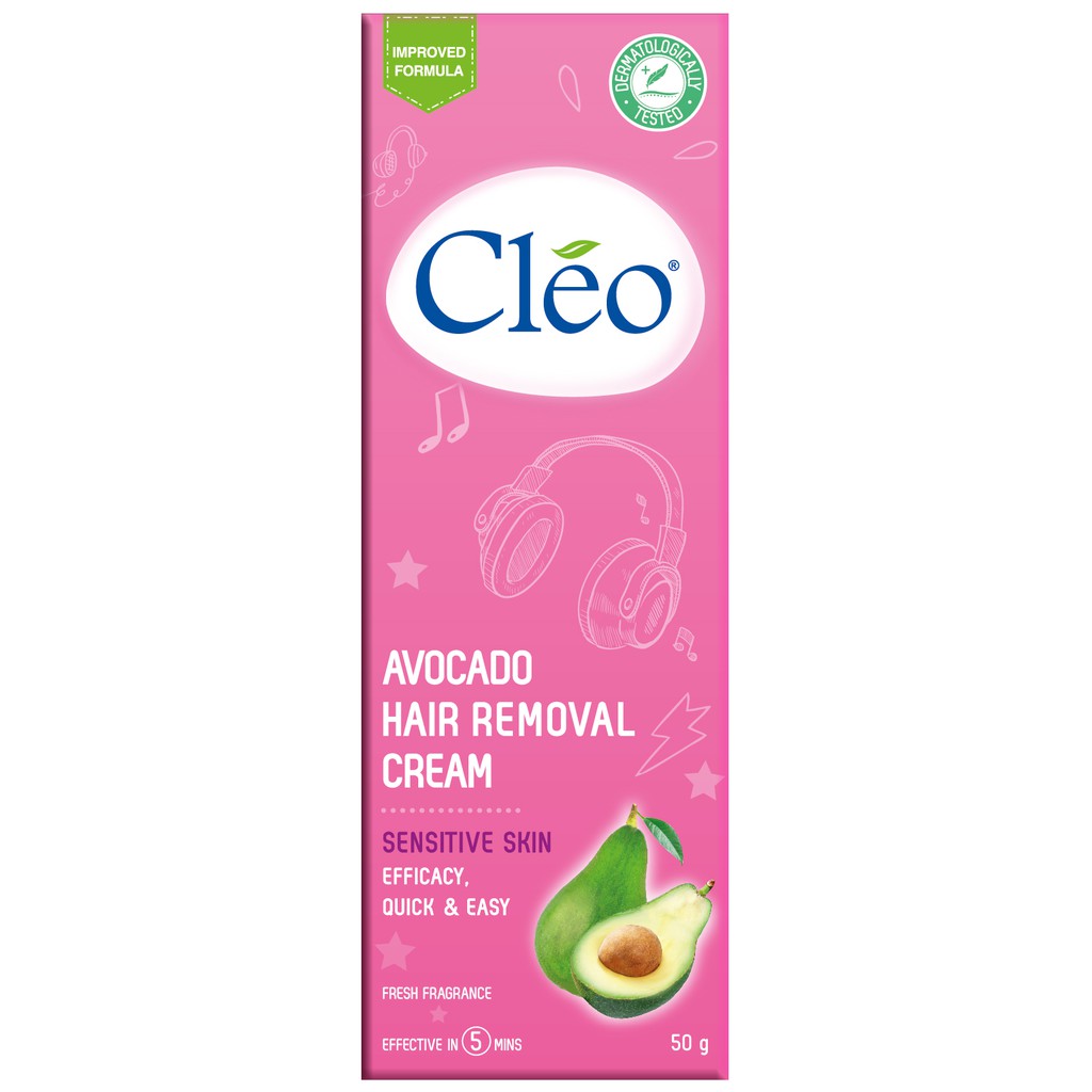 Kem Tẩy Lông Cho Da Nhạy Cảm Cleo Avocado Hair Removal Cream Sensitive Skin 25g/50g | BigBuy360 - bigbuy360.vn