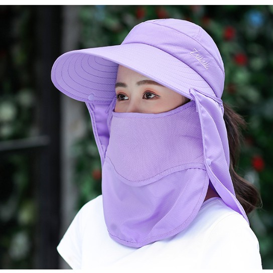 Nón chống nắng kèm khẩu trang 360 độ, mũ chống nắng kèm khẩu trang tạo kiểu