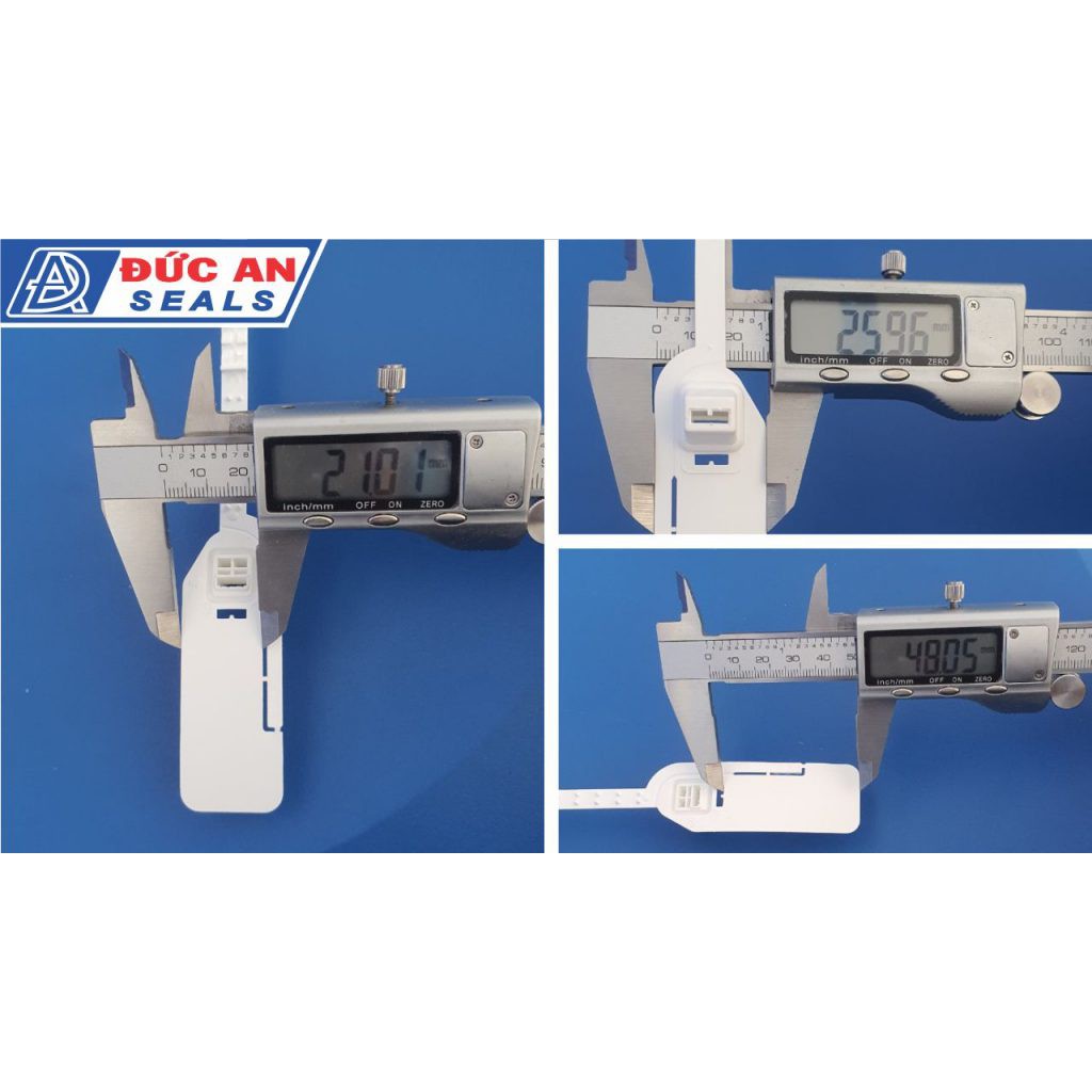 10 chiếc - Seal khóa niêm phong kẹp chì dây nhựa răng cưa lớn tai xé DA42