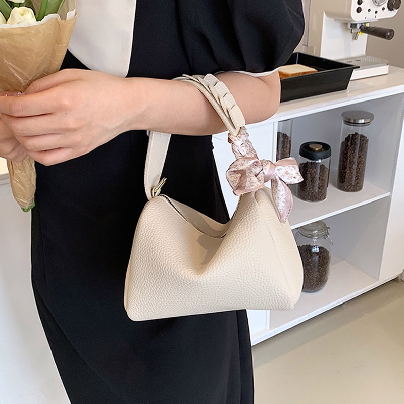 IELGY High-quality simple hand-held lady's silk scarf messenger bag