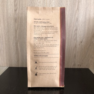 Cà phê rang mộc Kuffie coffee Robusta (500g)