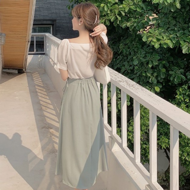 Woman Korean style petal collar elegant short-sleeved chiffon shirt blouse top 44055