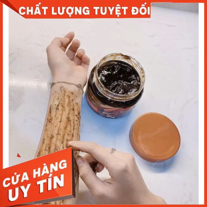 Tẩy da chết Quế hồi quế có hạt cafe của Nga 380g(hũ màu nâu ) tây sạch lớp tế bào già cỗi làm trắng mịn da (hàng chính h