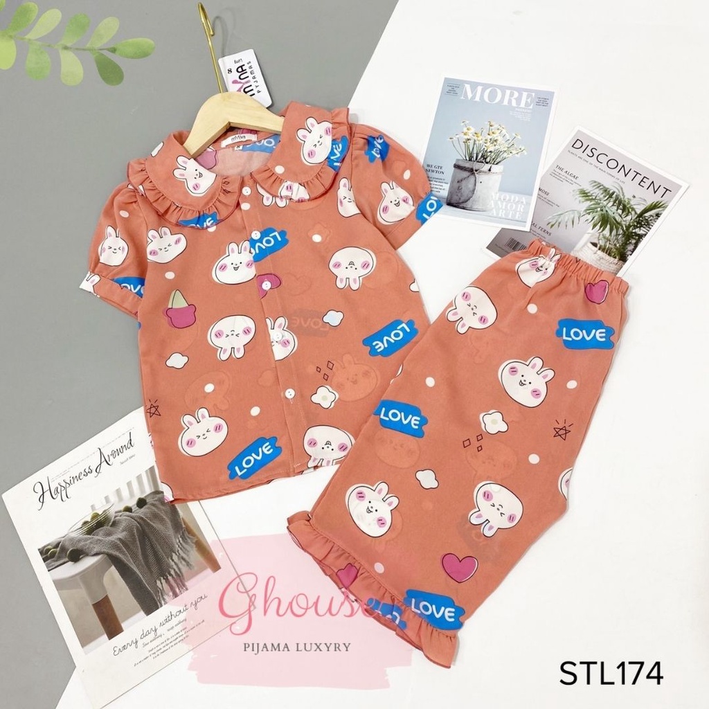 Đồ Ngủ Pijama Lụa Satin Tay Ngắn Quần Lửng Siêu Xinh, Mềm Mịn, Độc Lạ Khó Tìm, Sanh Chảnh Hàn Quốc