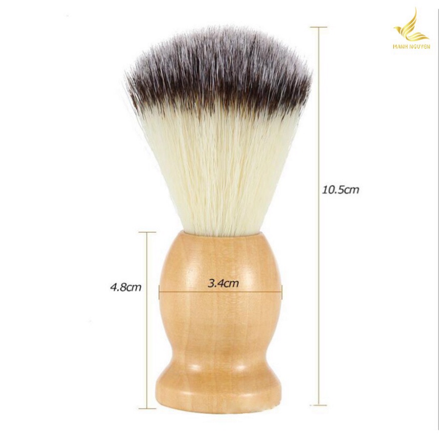 Chổi quét bọt cạo râu dành cho salon CK04 - Cán gỗ tiện lợi