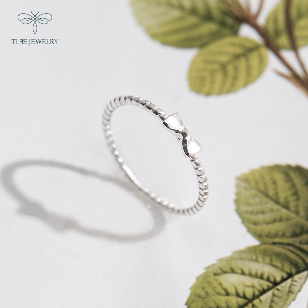 Nhẫn bạc nữ TLEE nơ nhỏ xinh xắn dịu dàng NCJ A0183