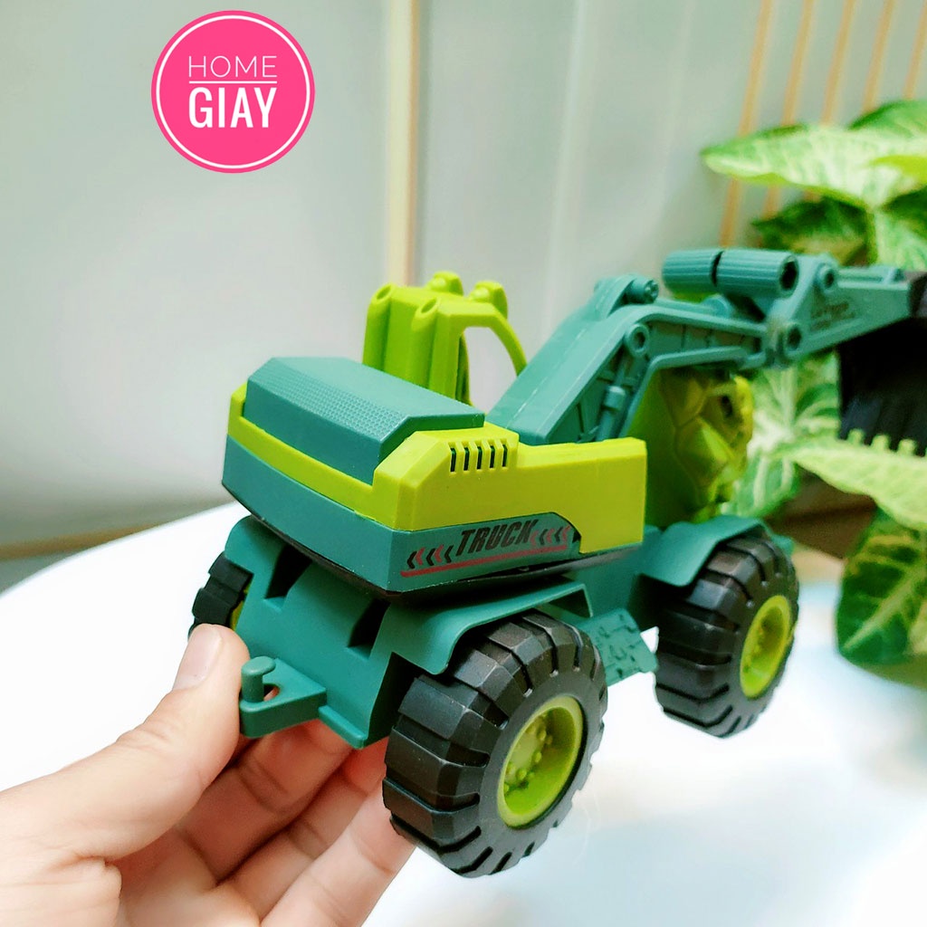 Đồ chơi xe ô tô khủng long máy xúc Home giay trẻ em, bộ đồ chơi nhiều con khủng long
