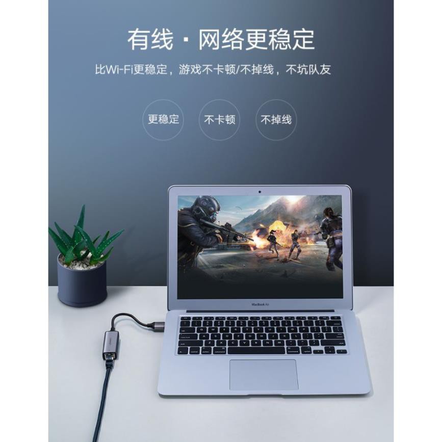 Cáp chuyển USB 3.0 sang Lan RJ45 tốc độ Gigabit 10/100/1000Mbp Ugreen 50922 ✔HÀNG CHÍNH HÃNG ✔ | BigBuy360 - bigbuy360.vn