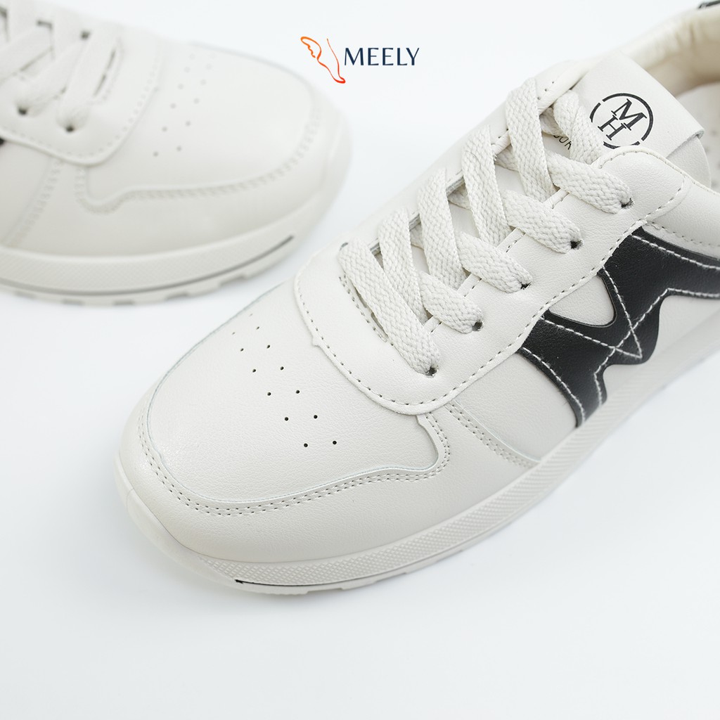 Giày Thể Thao Nữ MEELY Sneaker Ulzzang Đế Bằng Cổ Thấp Chữ M Cá Tính - ATH645