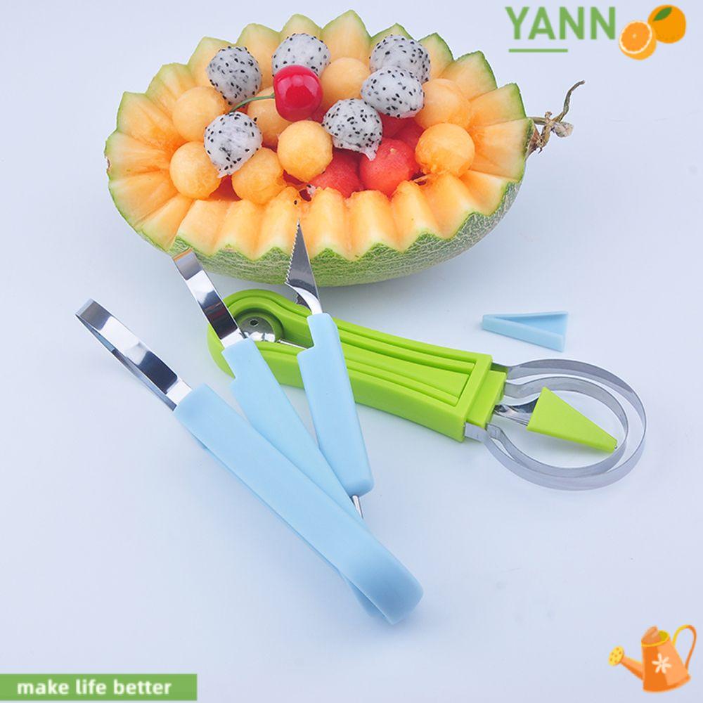 Dụng Cụ Điêu Khắc Quả Dưa 4 Trong 1 Hai Đầu Bằng Thép Không Gỉ DIY