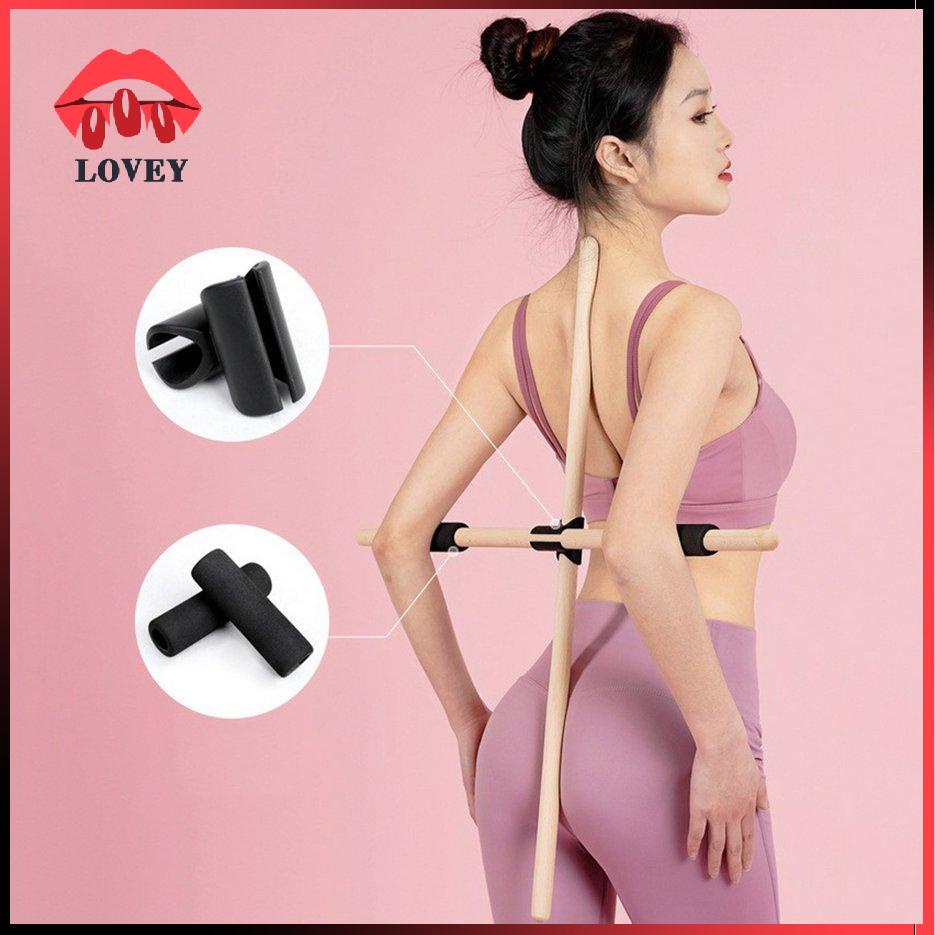Gậy gỗ tập yoga điều chỉnh tư thế lưng vai chéo