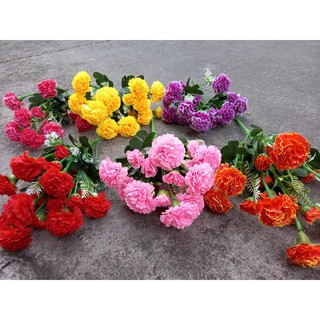 1 Bụi hoa cẩm chướng giả 7 nhánh - Hoa giả - Hương Flower