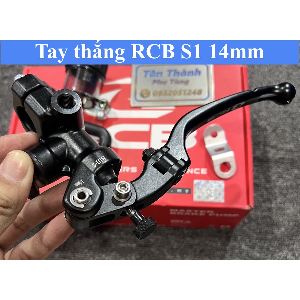 Tay thắng RCB 14mm S1 bình dầu rời chính hãng-Màu đen