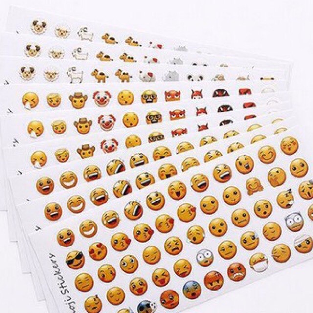 Sticker mặt cảm xúc bộ 12 hình