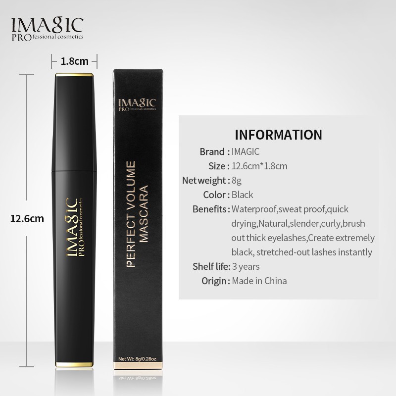 Mascara IMAGIC Màu Đen Chống Nước Uốn Mi Cong và Dài Hiệu Quả 0.39g | BigBuy360 - bigbuy360.vn