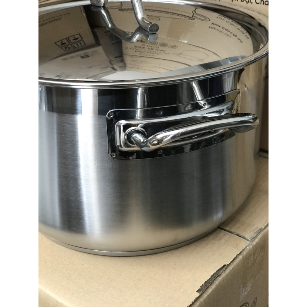 Bộ nồi xửng hấp Fivestar inox 430 nắp inox ( 30cm ) 3 đáy dùng được bếp từ , hồng ngoại , gas