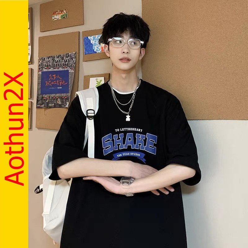 Áo thun nam nữ form rộng tay lỡ phong cách hàn quốc AT 519