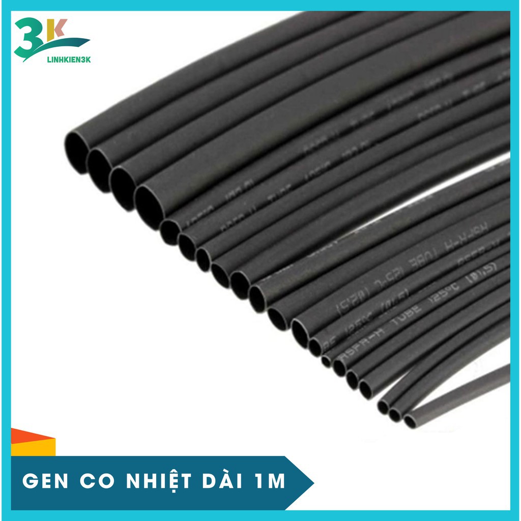 Gen Co Nhiệt Dài 1m Đầy Đủ Màu Và Đường Kính