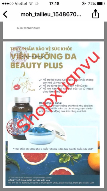 [Chính hãng-Tặng quà] Viên uống trắng da  Beauty plus kèm phiếu bảo hành | BigBuy360 - bigbuy360.vn