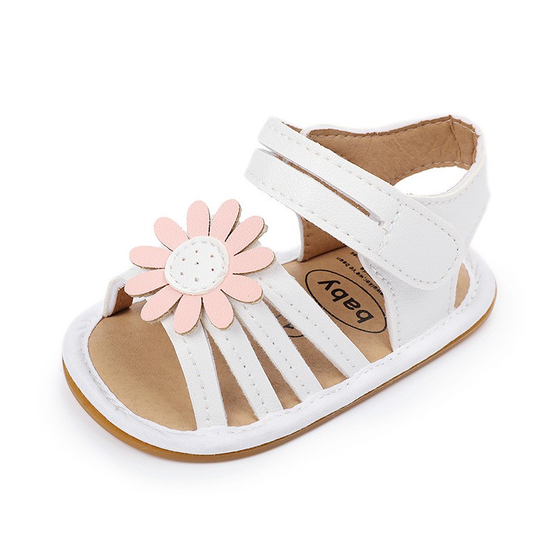 ❤️Giày sandal tập đi cao cấp cực chất đế cao su chống trơn trượt chất da mềm mại  đính hoa dễ thương cho bé gái.Loại 1