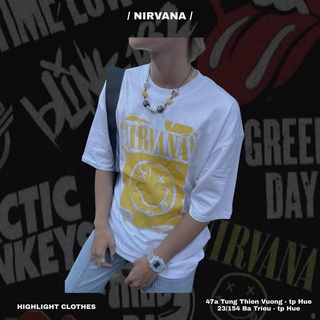 Áo thun in hình nirvana 1987 form rộng unisex nam nữ