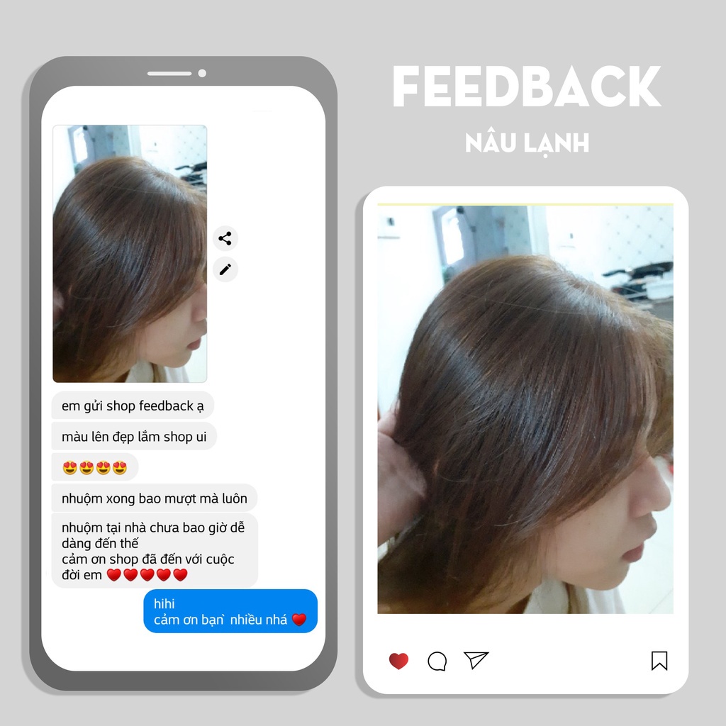 Thuốc nhuộm tóc nâu lạnh ánh khói không cần tẩy tại nhà giá rẻ chính hãng OLAP - Hương Dịu COSMETIC