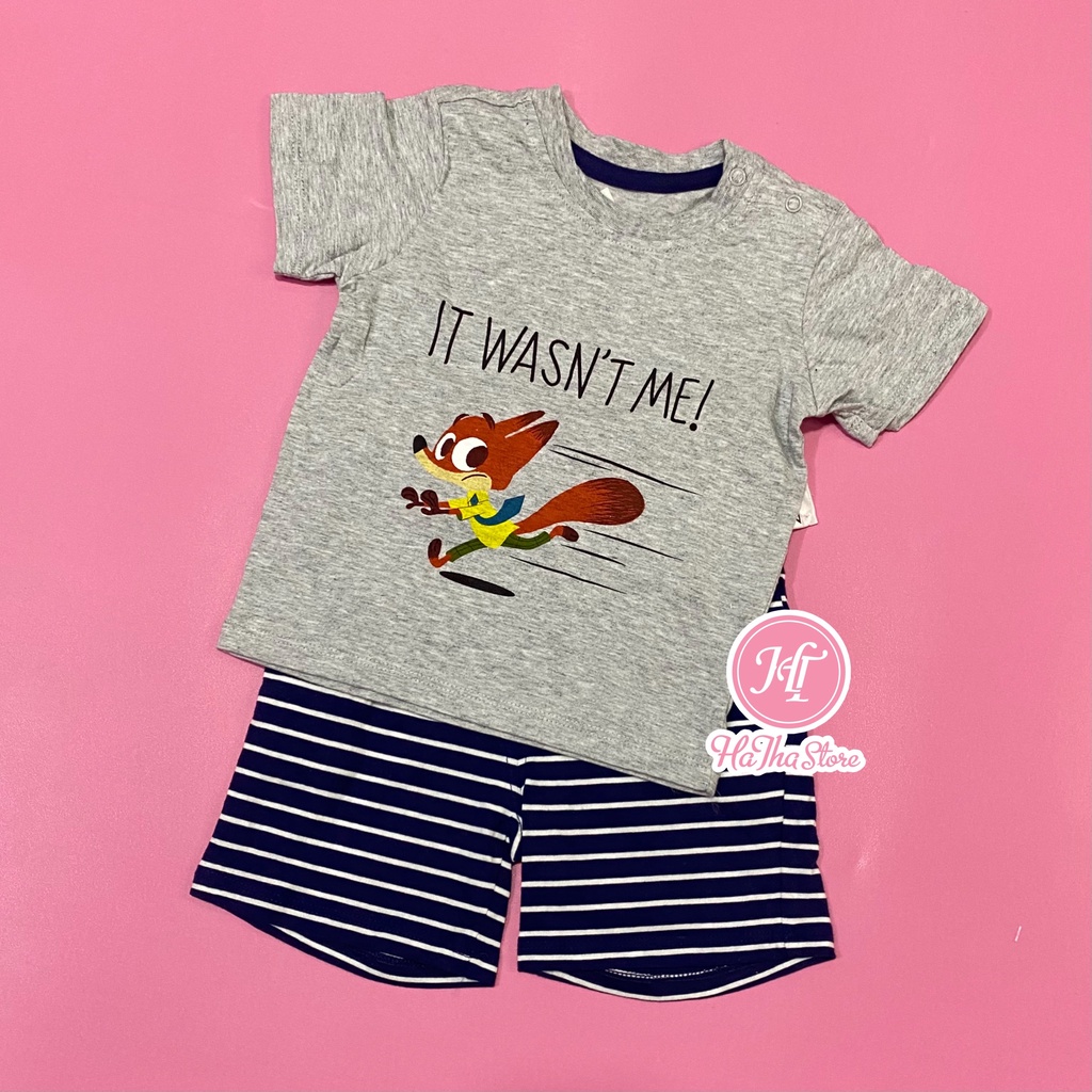 (Size 12m) Đồ bộ ngắn cho bé trai bé gái size 8-10kg