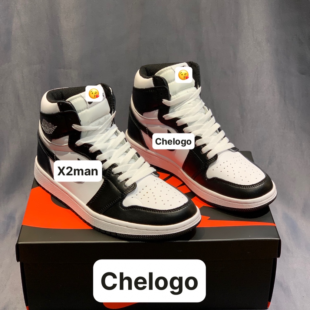 [x2manstore] giày thể thao đen trắng cao cổ 1:1 tặng tất | BigBuy360 - bigbuy360.vn