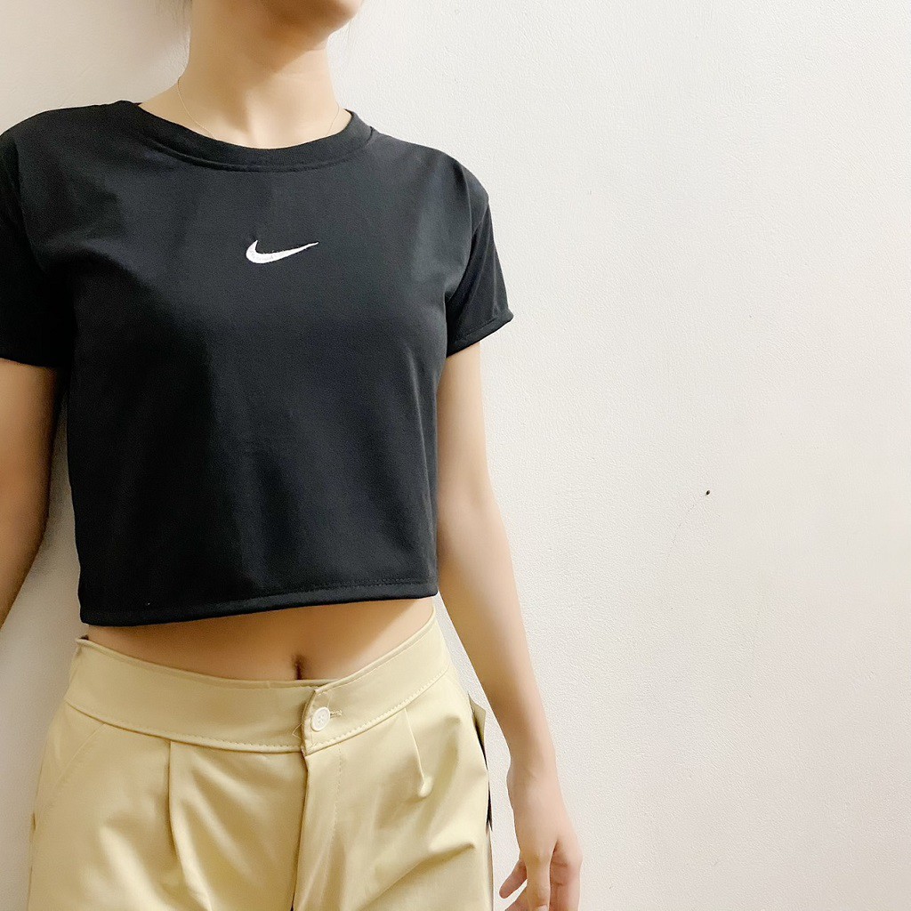 [FREE SHIP TỪ 50K ] Áo phông croptop 2 màu đen trắng chất đẹp 💓 Freeship 💓 Áo thun cộc tay freesize 2021