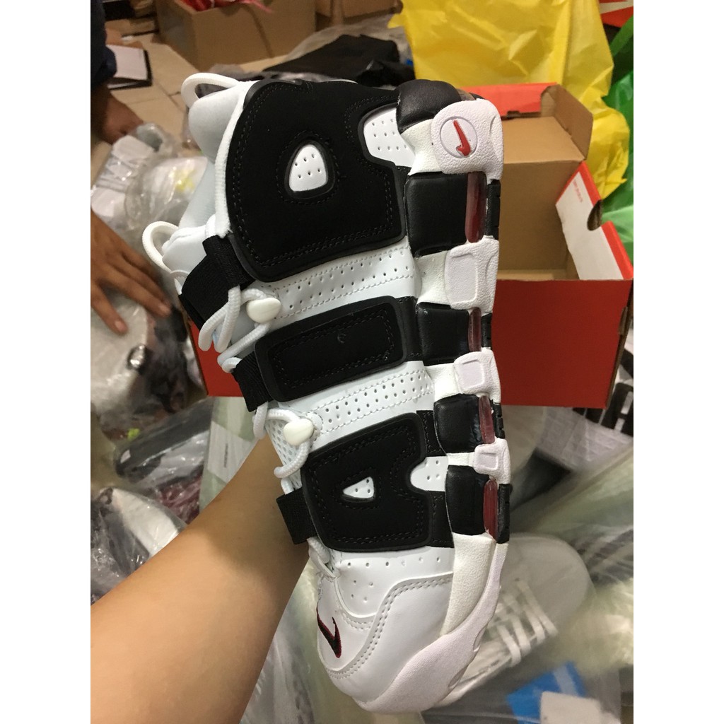 [FullBox] Giày thể thao uptempo trắng chữ đen