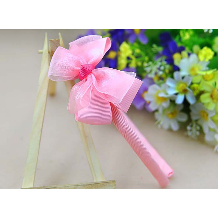 Băng đô bờm tóc, kẹp tóc nơ voan công chúa cho bé