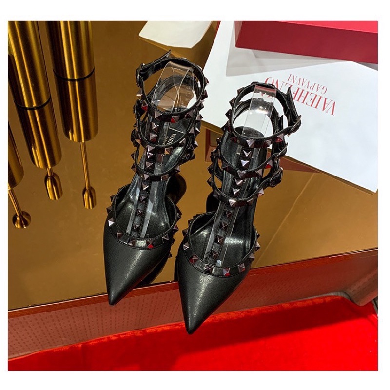 Sandal valen viền đinh gót nhọn fullbox