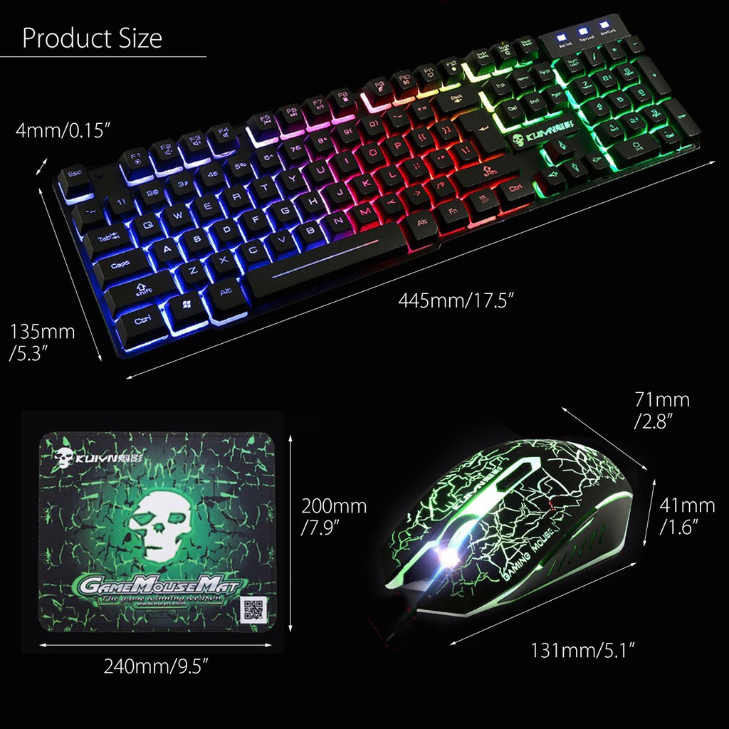 COOL NGẦU - Bộ Bàn Phím, Chuột Gaming PRO T6 2019 Siêu Đẹp Tặng Lót Chuột Led 7 màu | WebRaoVat - webraovat.net.vn