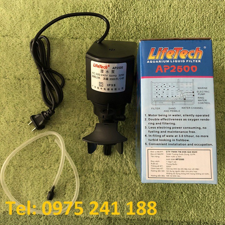 Máy bơm Lifetech AP2500, 32W, đẩy cao 2m