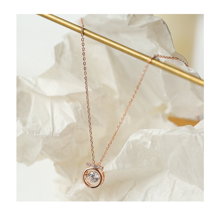 Park minying Dây Chuyền Bạc sterling Mặt Hình Nhịp Tim kim Thư Ký Cho Nữ Thiết Kế ins Netuencer Nuche Đơn Giản