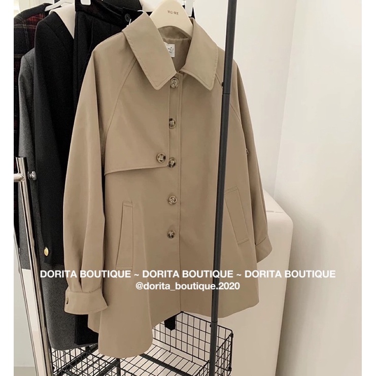 Áo khoác Mangto Korean Style form rộng dài trùm mông 2022