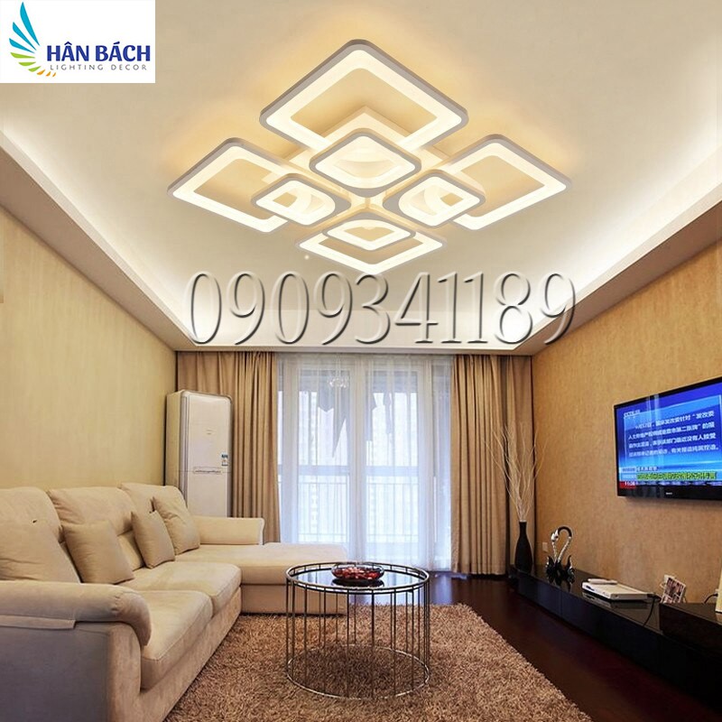 Đèn Mâm LED Ốp Trần Hiện Đại Trang Trí Phòng Khách Led 3 Chế Độ