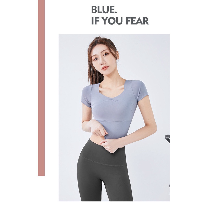 Áo Gym Nữ,Áo Yoga Mẫu Mới 2023, Dáng Cổ Áo Độc Lạ Siêu Hot - Hàng Quảng Châu Cao Cấp