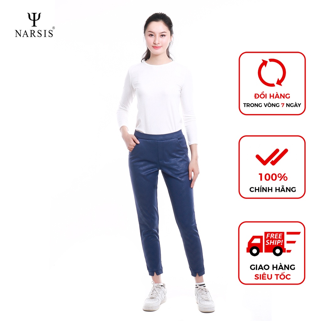 Quần baggy nữ thun nỉ Narsis P6059 màu xanh tím