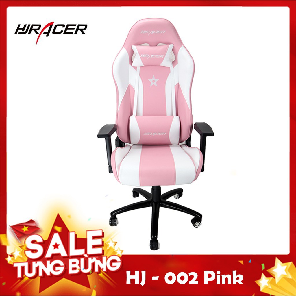 Ghế chơi game HJRACER - 002 Pink Siêu Đẹp Dành cho các nữ Game Thủ ( Bảo hành 2 năm )